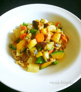豚と野菜サイコロ味噌炒め・一人昼ご飯⑧