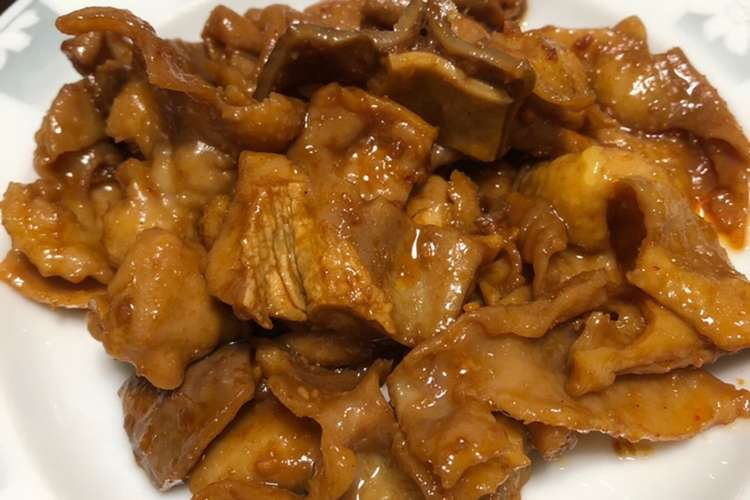 豚ホルモンと鶏皮のスタミナ炒め レシピ 作り方 By ラクラクダ クックパッド