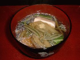 鶏となすの貝焼き(かやき)
