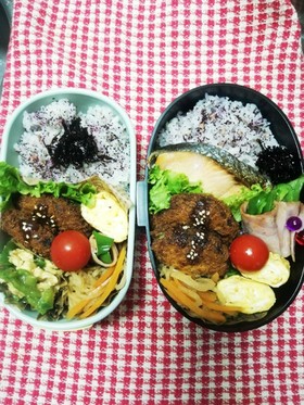 高校男子&ママ弁当♡鮭コロッケ9/17
