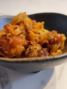 激辛!冷食からあげの味噌ダレ和えアレンジ