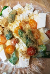豆腐とオクラのホットサラダ