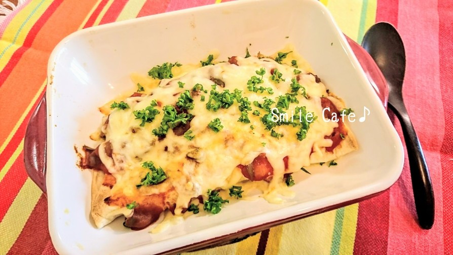 鶏ひき肉のエンチラーダのレシピ