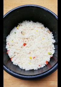 コンソメ(海鮮)ピラフ　簡単　炊飯器