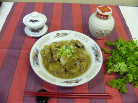 茄子とひき肉の炒め煮あんかけ☆肉未炒茄子