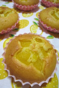 ノンバター★黄桃のカップチーズケーキ