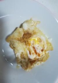 生卵で天ぷら
