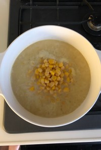10分レシピ　ゴロゴロコーンスープ
