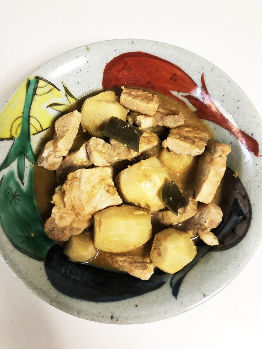 里芋と豚肉の辛味噌煮の画像