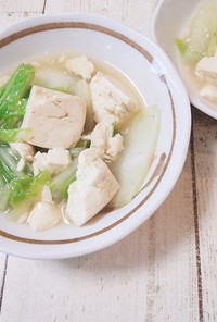 白菜と豆腐の中華味炒め煮