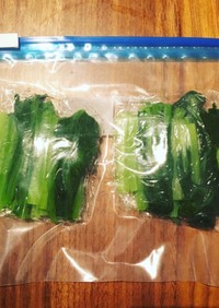 小松菜の冷凍保存の方法