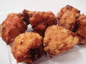 リンゴ入り鶏皮なし唐揚げ