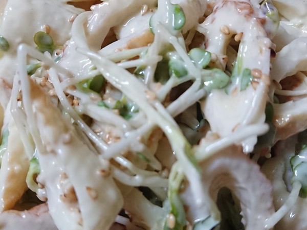 ちくわとカイワレ菜のマヨわさび和え