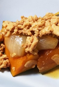 生姜で美味しい　かぼちゃのそぼろ煮