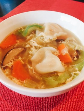 ぷるもち水餃子の中華スープ☆彡