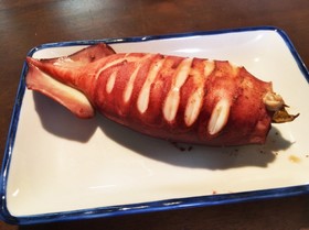 グリルパンで楽々♪スルメイカの丸焼き
