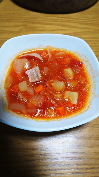 簡単❗トマト缶でトマトスープ(⌒‐⌒)の写真