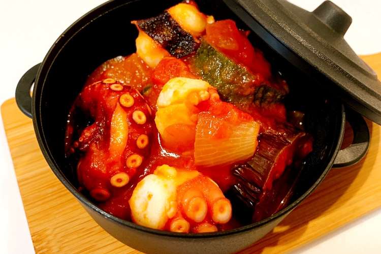 トマト缶で簡単 蛸と夏野菜のトマト煮込み レシピ 作り方 By 15makiart クックパッド 簡単おいしいみんなのレシピが357万品