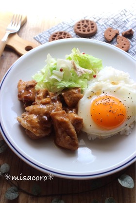 mレンジで鶏の照り焼き梅風味