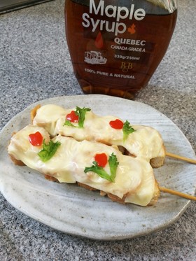 パンの耳くるくる刺して簡単おやつ♡