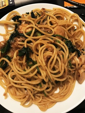 ほうれん草の和風醤油パスタ