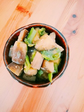 *茄子とピーマンの甘味噌炒め*