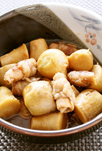 レンジで！里芋と豚肉のコロコロ甘辛煮