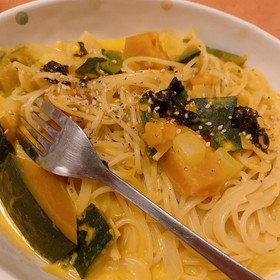 カボチャのパスタ
