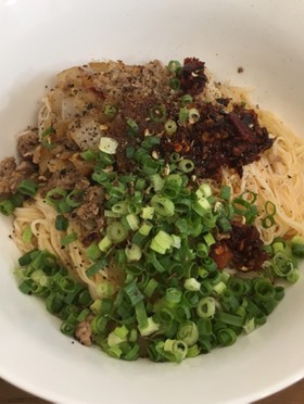 汁無し担々麺 そうめん