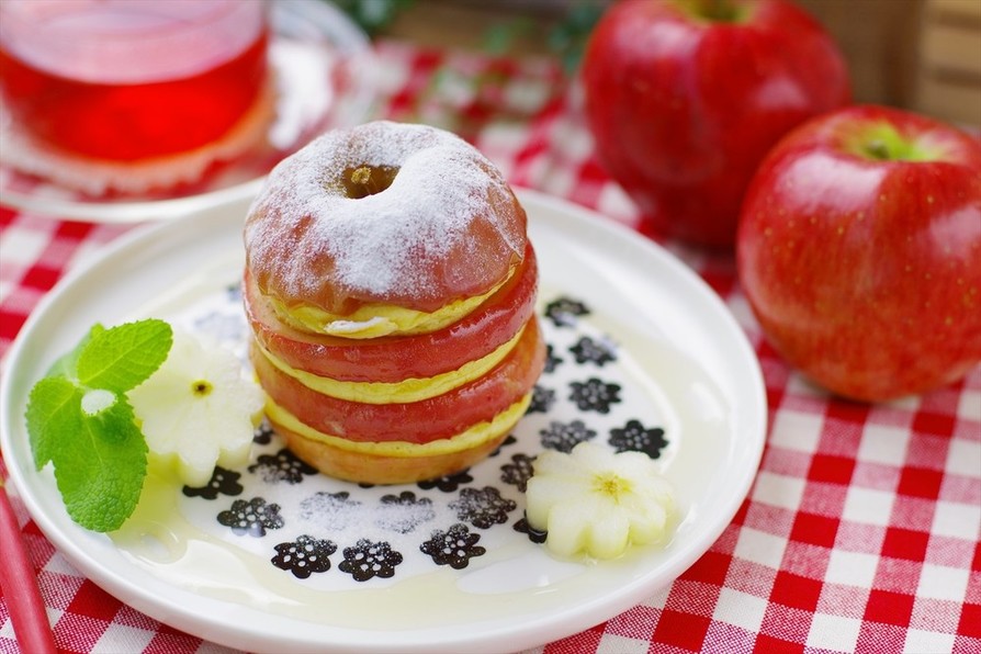 りんごスタックパンケーキの画像