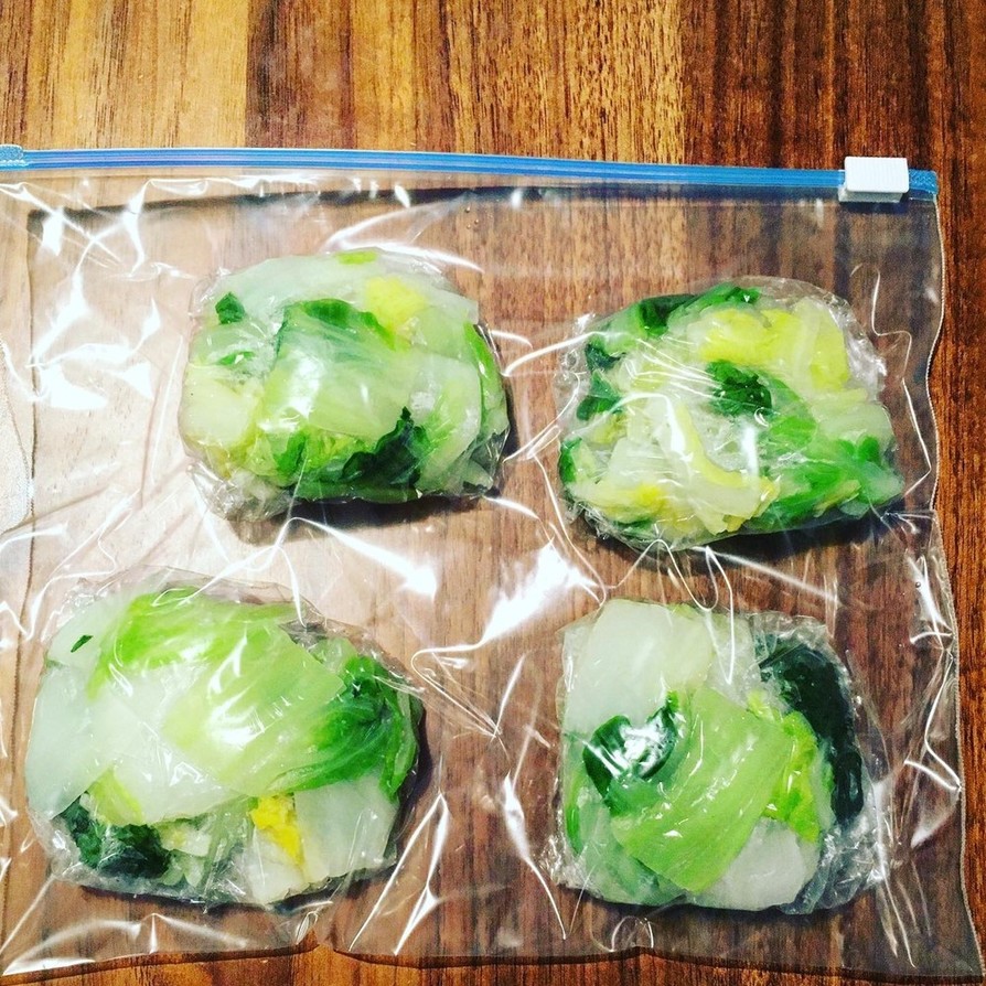 白菜の冷凍保存の方法の画像