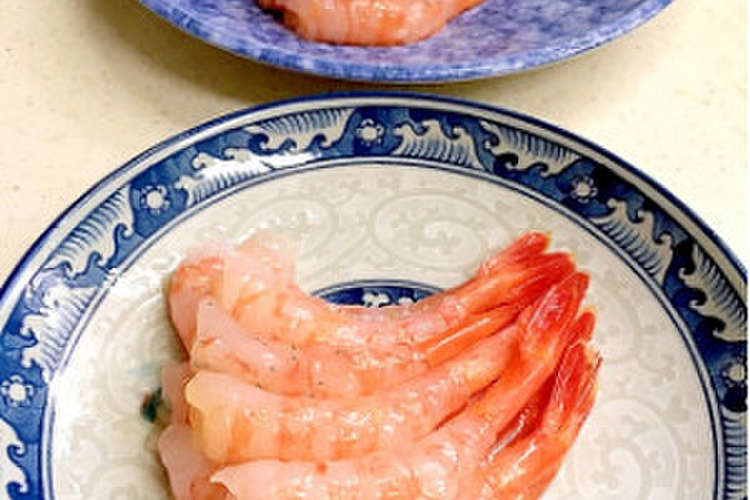 甘エビの刺身と頭のだし汁 レシピ 作り方 By ケイヤ5621キエ クックパッド 簡単おいしいみんなのレシピが367万品