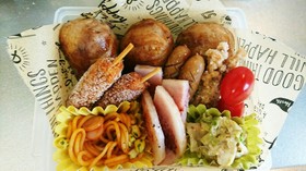 中学生男子 体育祭 肉巻きおにぎり弁当