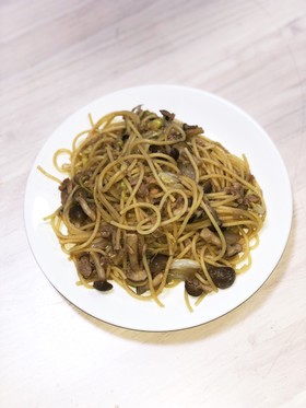 白菜とキノコの和風パスタ☆