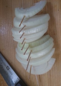 玉ねぎフライの玉ねぎの簡単な切り方！