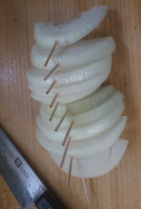 玉ねぎフライの玉ねぎの簡単な切り方！