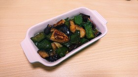 めんつゆで!揚げナスとピーマンの煮浸し
