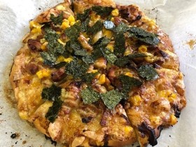 親子で照り焼きチキンピザ ここから栄養士
