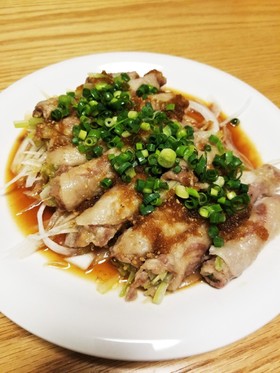 レンジで⭐おろし玉ねぎダレで葱の豚肉巻き
