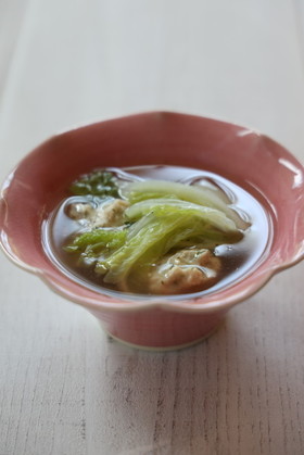 鶏だんごの白菜スープ