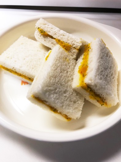 離乳食 カボチャのサンドイッチの写真