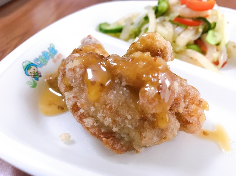 【学校給食】揚げ鶏のマスタードソースの画像