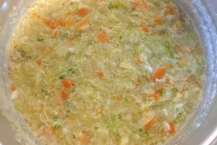 離乳食中期 大人の取り分け野菜スープ レシピ 作り方 By Namiring クックパッド 簡単おいしいみんなのレシピが360万品