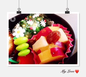 簡単♡さつまりんごレーズン甘煮♡