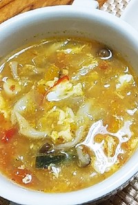 ファイトケミカルスープでトマ卵スープ