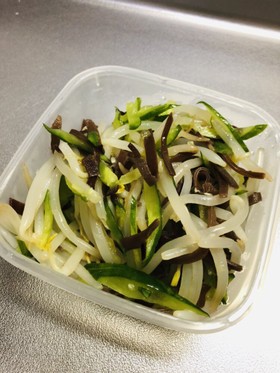 作り置き節約☆もやしとキクラゲのナムル