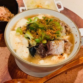 レンジで簡単♪ヘルシーさば缶豆腐