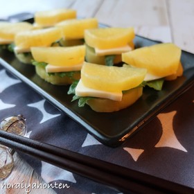 たくあんのチーズサンド