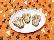 お弁当に♪れんこんガイコツのはさみ焼きの写真