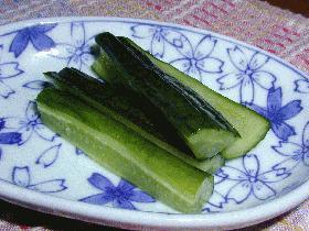 きゅうりのカラシ焼酎漬け